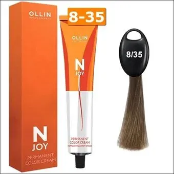 Ollin Professional N-Joy Color Cream 8/35 светло-русый золотисто-махагоновый 100 мл