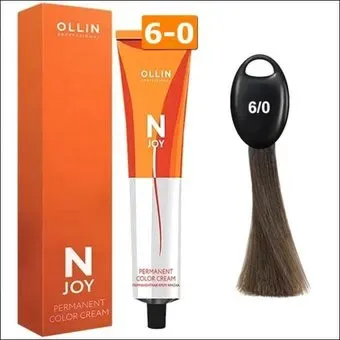 Ollin Professional N-Joy Color Cream 6/0 темно-русый 100 мл