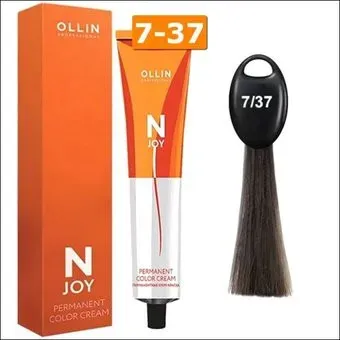 Ollin Professional N-Joy Color Cream 7/37 русый золотисто-коричневый 100 мл
