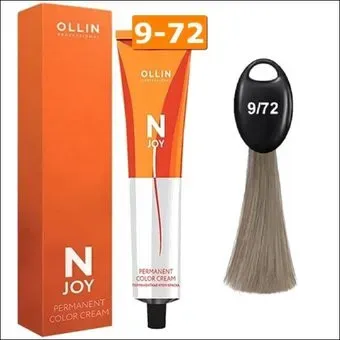Ollin Professional N-Joy Color Cream 9/72 блондин коричнево-фиолетовый 100 мл
