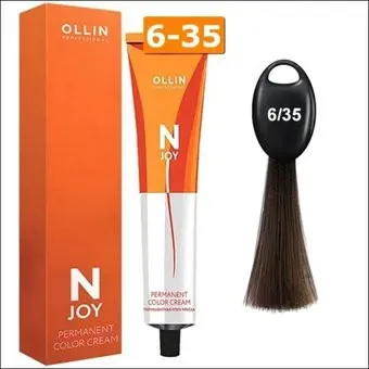 Ollin Professional N-Joy Color Cream 6/35 темно-русый золотисто-махагоновый 100 мл