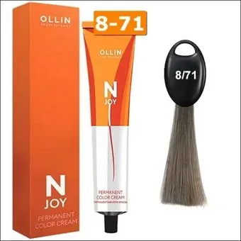 Ollin Professional N-Joy Color Cream 8/71 светло-русый коричнево-пепельный 100 мл