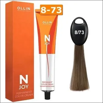 Ollin Professional N-Joy Color Cream 8/73 светло–русый коричнево–золотистый 100 мл