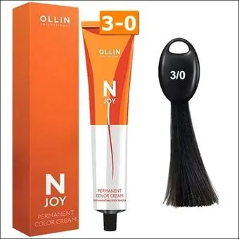 Ollin Professional N-Joy Color Cream 3/0 темный шатен 100 мл