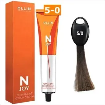 Ollin Professional N-Joy Color Cream 5/0 светлый шатен 100 мл