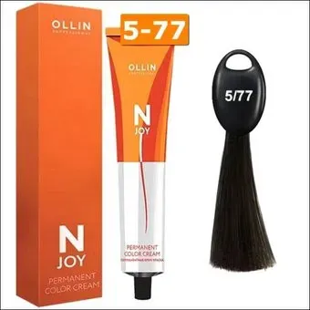 Ollin Professional N-Joy Color Cream 5/77 светл. шатен интенсивно-коричневый 100 мл