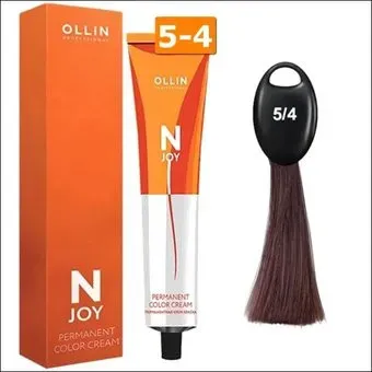 Ollin Professional N-Joy Color Cream 5/4 светлый шатен медный 100 мл
