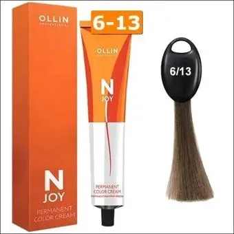 Ollin Professional N-Joy Color Cream 6/13 темно-русый пепельно-золотистый 100 мл