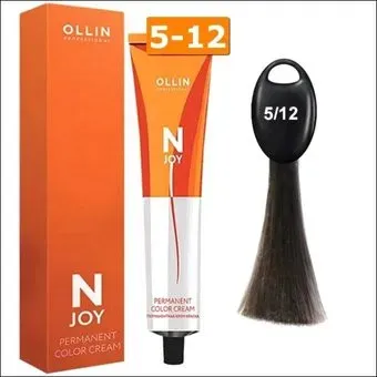 Ollin Professional N-Joy Color Cream 5/12 светлый шатен пепельно-фиолетовый 100 мл