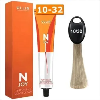 Ollin Professional N-Joy Color Cream 10/32 светл. блонд золотисто-фиолетовый 100 мл
