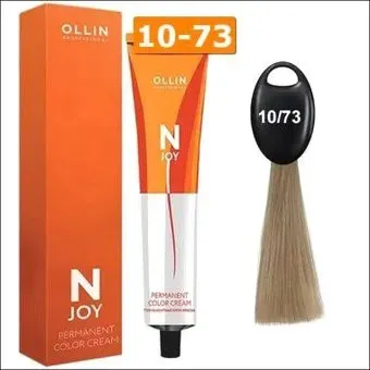 Ollin Professional N-Joy Color Cream 10/73 светл. блонд коричнево–золотистый 100 мл