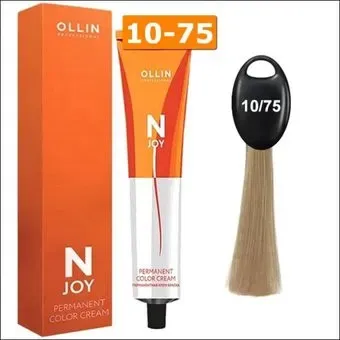 Ollin Professional N-Joy Color Cream 10/75 светл. блонд коричнево-махагон. 100 мл
