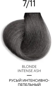 Ollin Professional Color Platinum Collection 7/11 русый интенс.пепельный 100 мл