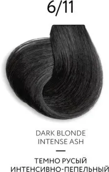 Ollin Professional Color Platinum Collection 6/11 тем/русый интенс.пепельный 100 мл