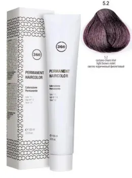 Kaaral 360 Permanent Haircolor 5.2 светло-коричневый фиолетовый 100 мл