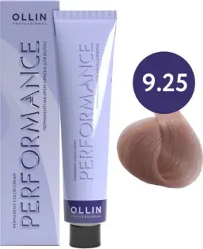 Ollin Professional Performance Permanent Color Cream 9/25 блондин фиолетово-махаг.