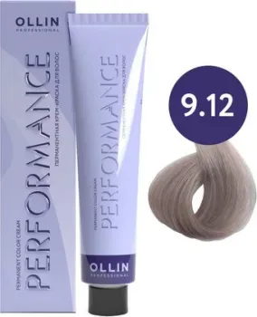 Ollin Professional Performance Permanent Color Cream 9/12 блондин пепельно-фиолет.
