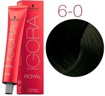 Schwarzkopf Professional Igora Royal Permanent Color Creme 6-0 60 мл