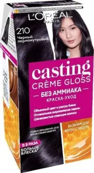 L'Oreal Casting Creme Gloss 210 черный перламутровый