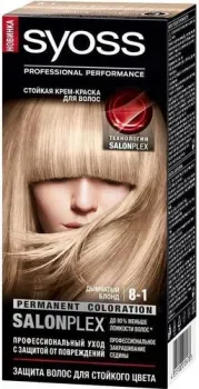 Syoss Salonplex Permanent Coloration 8-1 дымчатый блонд
