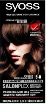 Syoss Salonplex Permanent Coloration 5-8 ореховый светло-каштановый