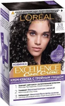 L'Oreal Paris Color Excellence Cool Creme 3.11 ультрапеп. темно-каштан.