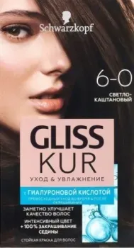 Gliss Kur Уход и увлажнение 6-0 светло-каштановый