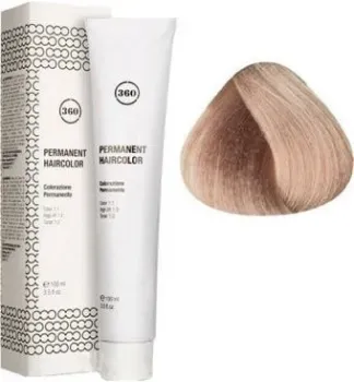 Kaaral 360 Permanent Haircolor 9.12 очень светлый блонд пепельно-фиол.