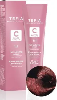 Tefia Color Creats 6/55 (темный блондин красный интенсивный)