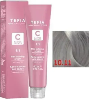 Tefia Color Creats 10/11 экстра светлый блондин пепельный интенсивный