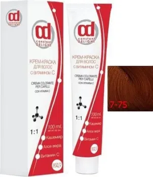 Constant Delight Crema Colorante с витамином С 7/75 средне-русый медно-золотистый