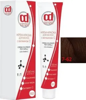 Constant Delight Crema Colorante 7/62 средне-русый шоколадно-пепельный