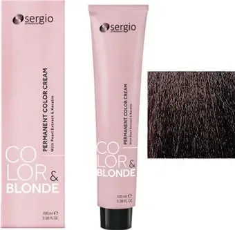 Sergio Professional Color&Blonde 4.31 коричневый золотисто-пепельный глазированный