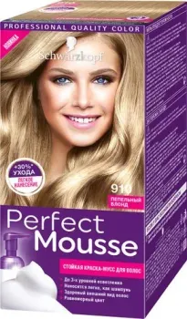 Schwarzkopf Perfect Mousse 910 (пепельный блонд)