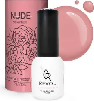 REVOL Camouflage Rubber Base Nude (№7 Flowers коралловый)