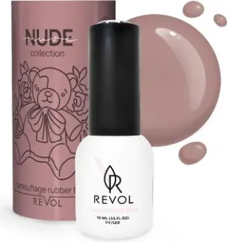 REVOL Camouflage Rubber Base Nude (№6 Teddy bear темно-бежевый)