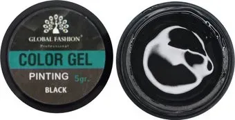 Global Fashion Color Gel Pinting Black 5 мл