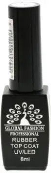 Global Fashion Rubber Top Coat Black Elite 8 мл