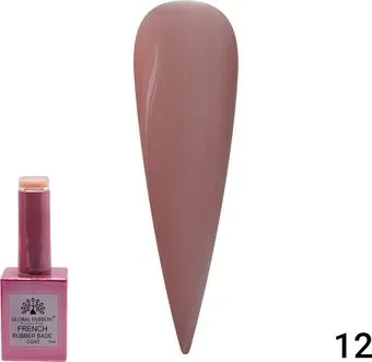 Global Fashion Rubber Base Coat French (тон 12) 15 мл