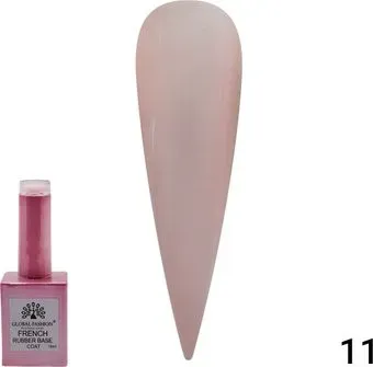 Global Fashion Rubber Base Coat French (тон 11) 15 мл