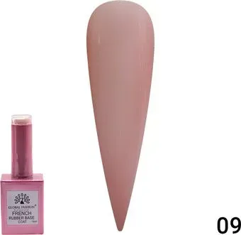Global Fashion Rubber Base Coat French (тон 09) 15 мл