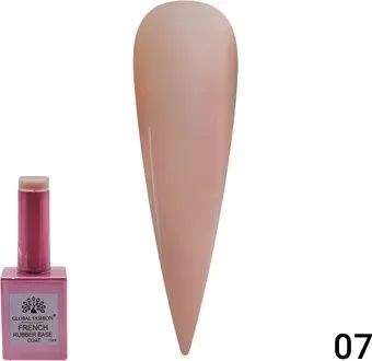 Global Fashion Rubber Base Coat French (тон 07) 15 мл