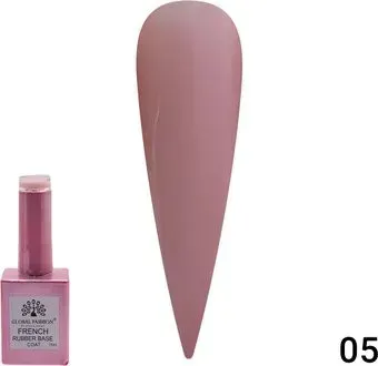Global Fashion Rubber Base Coat French (тон 05) 15 мл