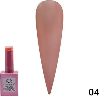 Global Fashion Rubber Base Coat French (тон 04) 15 мл