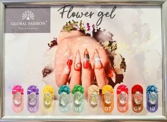 Global Fashion Flower Gel с сухоцветами (тон 08) 5 г