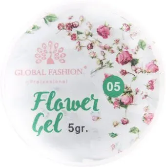 Global Fashion Flower Gel с сухоцветами (тон 05) 5 г