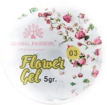 Global Fashion Flower Gel с сухоцветами (тон 03) 5 г