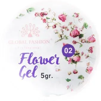 Global Fashion Flower Gel с сухоцветами (тон 02) 5 г