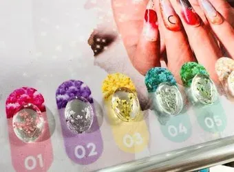 Global Fashion Flower Gel с сухоцветами (тон 01) 5 г