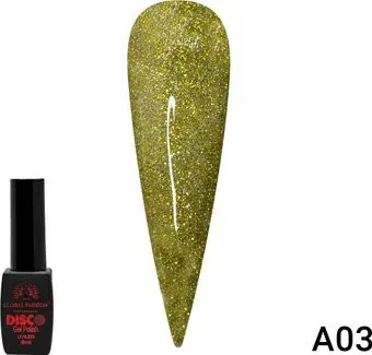 Global Fashion Disco Gel Polish (тон A03) 8 мл